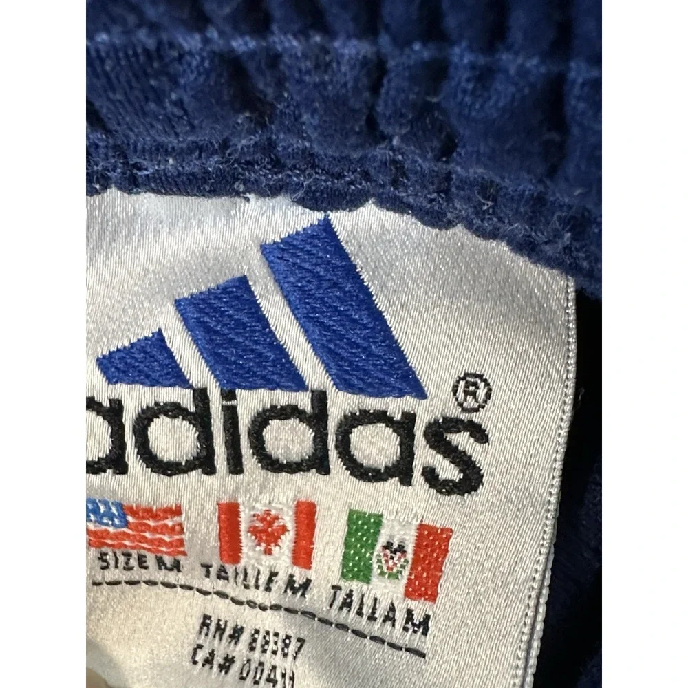 Vtg 90 Adidas Track Pants‎ Navy Mens M Jersey Tear Away Side Snaps 27x29 USA